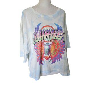 NWT Women's Journey band Graphic Cropped Cotton Short Sleeved T Shirt Size XL